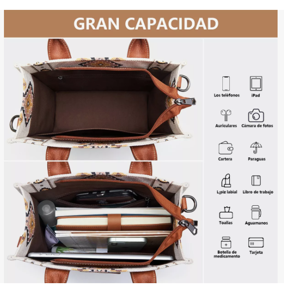 Foto 2 | Bolso Xtellar Mano Mujer Dama Crossbody Bandolera Mujer Bolso Moda