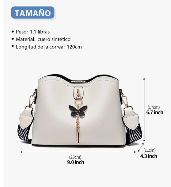 Foto 3 pulgar | Bolsa Bandolera Xtellar Blanca para Dama