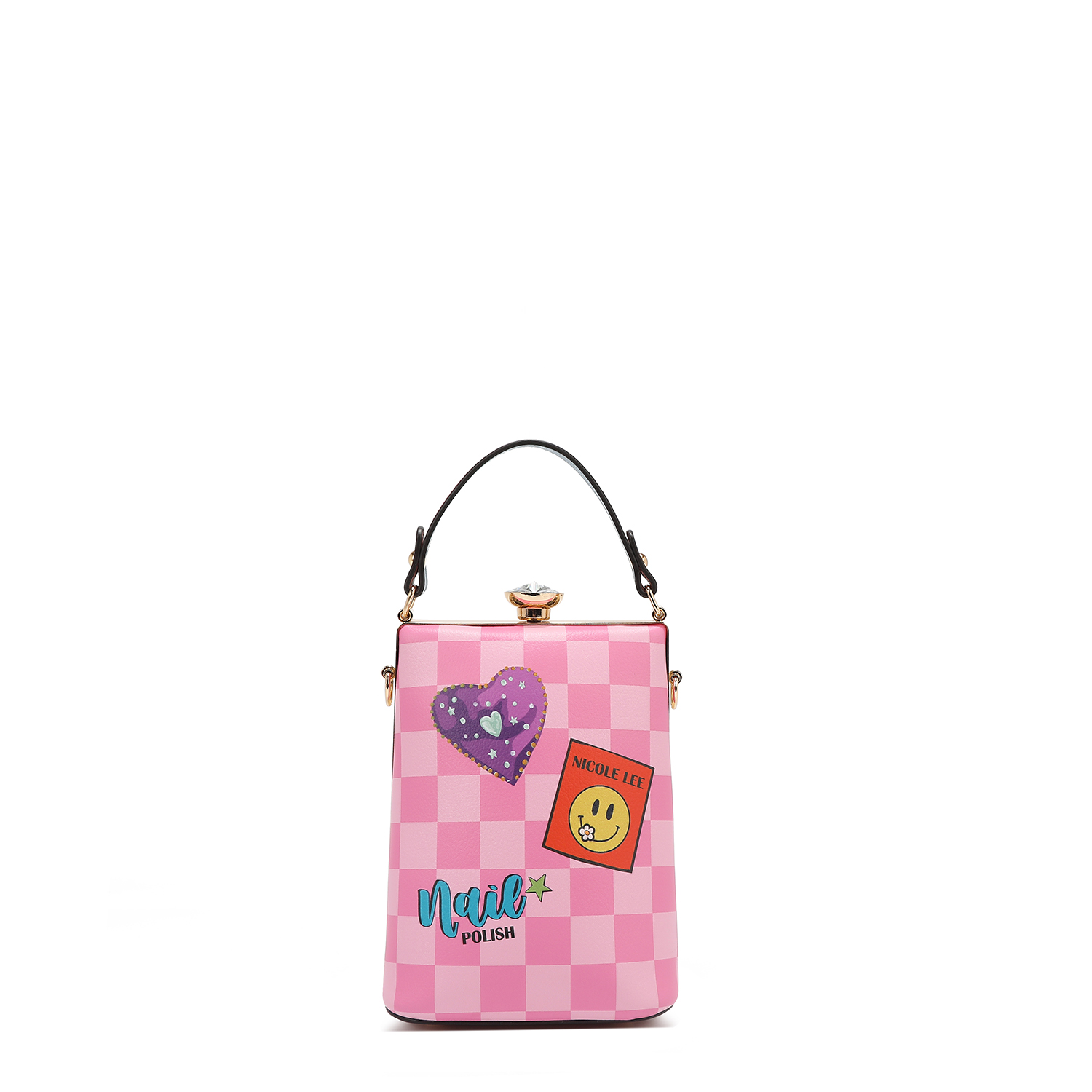 Foto 3 pulgar | Bolsa De Mano Nicole Lee Estampada Nails Polish Ss25