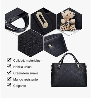 Foto 4 | Juego Xtellar 4 Bolsos Mujer Cartera Tote Cosméticos Tarjetero Oso Color Azul