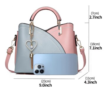 Foto 5 | Bolso Xtellar Moda Mujer Cartera Crossbody Bandolera Color Rosa/azul