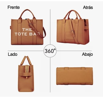 Foto 3 | Thetotebag Bolsos Para Mujer Pu Capacidad Cercanías Color Marron