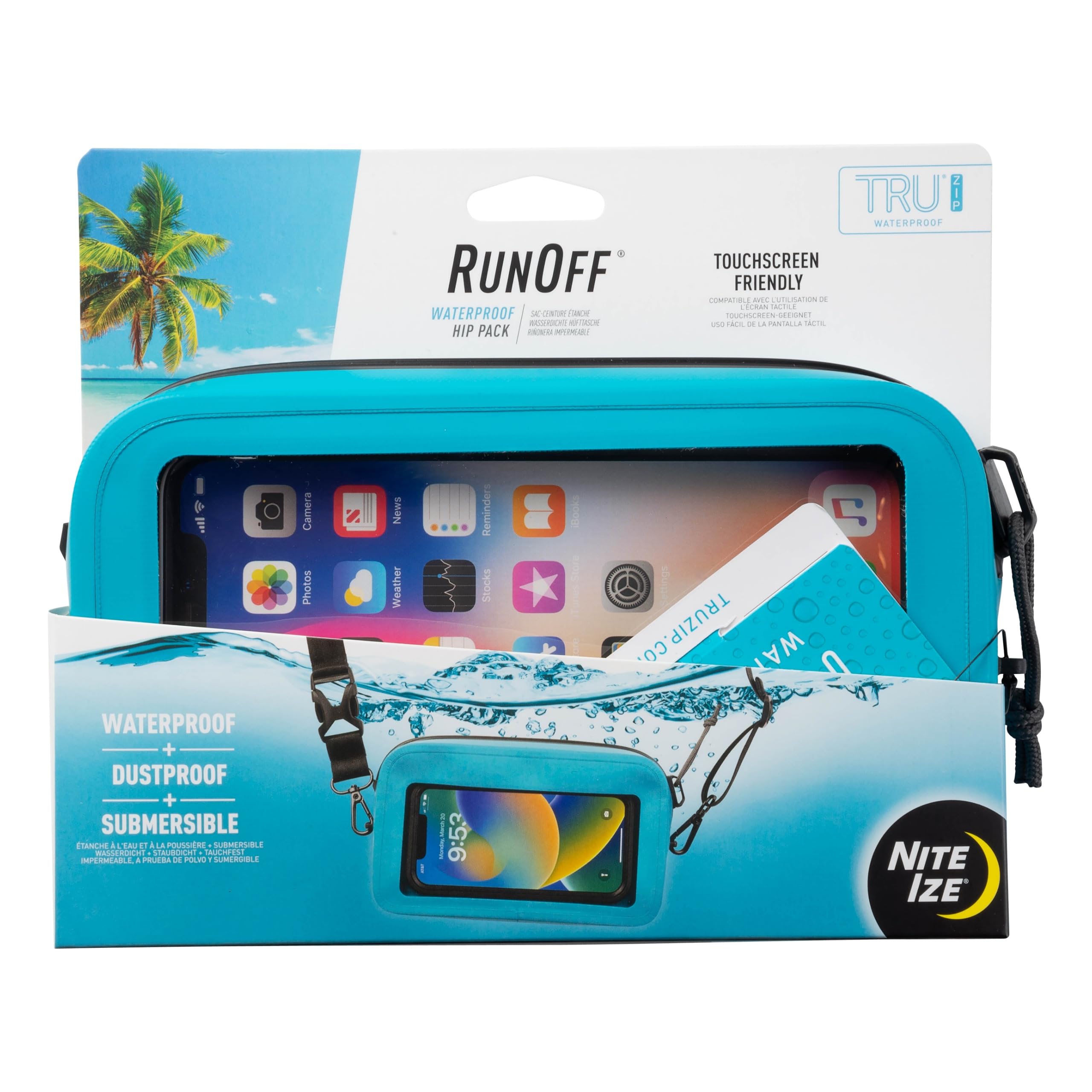 Foto 3 pulgar | Riñonera Impermeable Nite Ize Runoff Para Playa Y Senderismo, Color Azul - Venta Internacional.