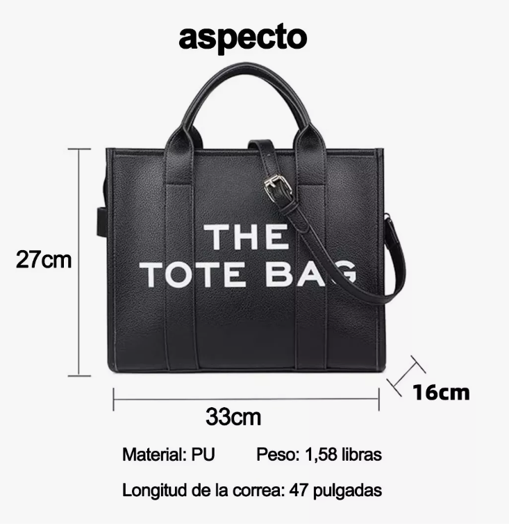 Foto 5 pulgar | Thetotebag Bolsos Para Mujer Pu Capacidad