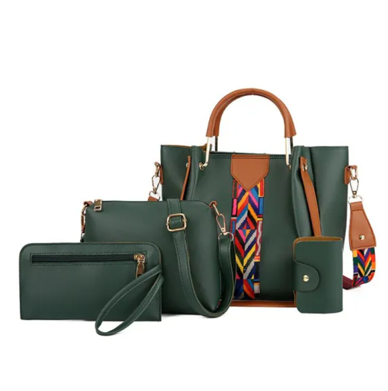 Foto 4 pulgar | Set 4 Bolsas Mujer Moda Dama Crossbody Cosmetiquera