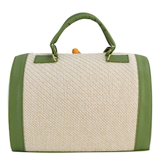 Foto 3 | Bolso Para Dama Verde Olivo Yute Floral Textil/sintetico Cohetzal Nueva Imagen