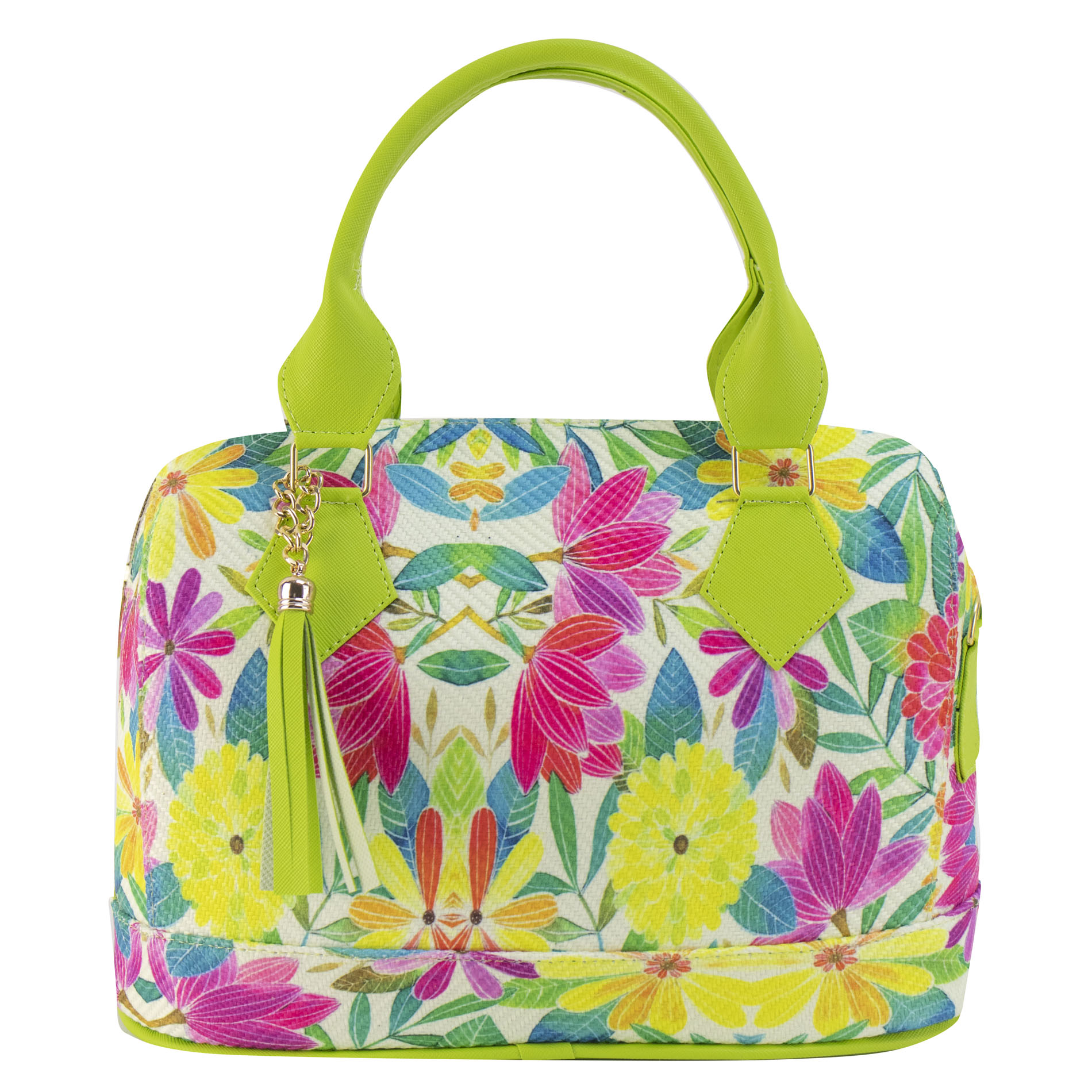 Foto 2 pulgar | Bolso Para Dama Verde Manzana Yute Floral Textil/sintetico Dafne Nueva Imagen