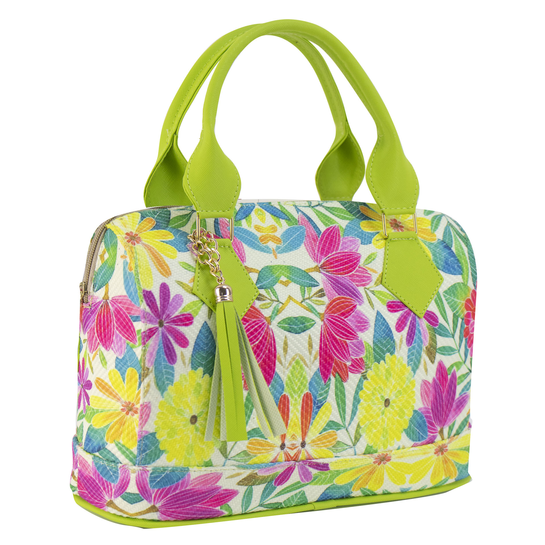 Foto 3 pulgar | Bolso Para Dama Verde Manzana Yute Floral Textil/sintetico Dafne Nueva Imagen
