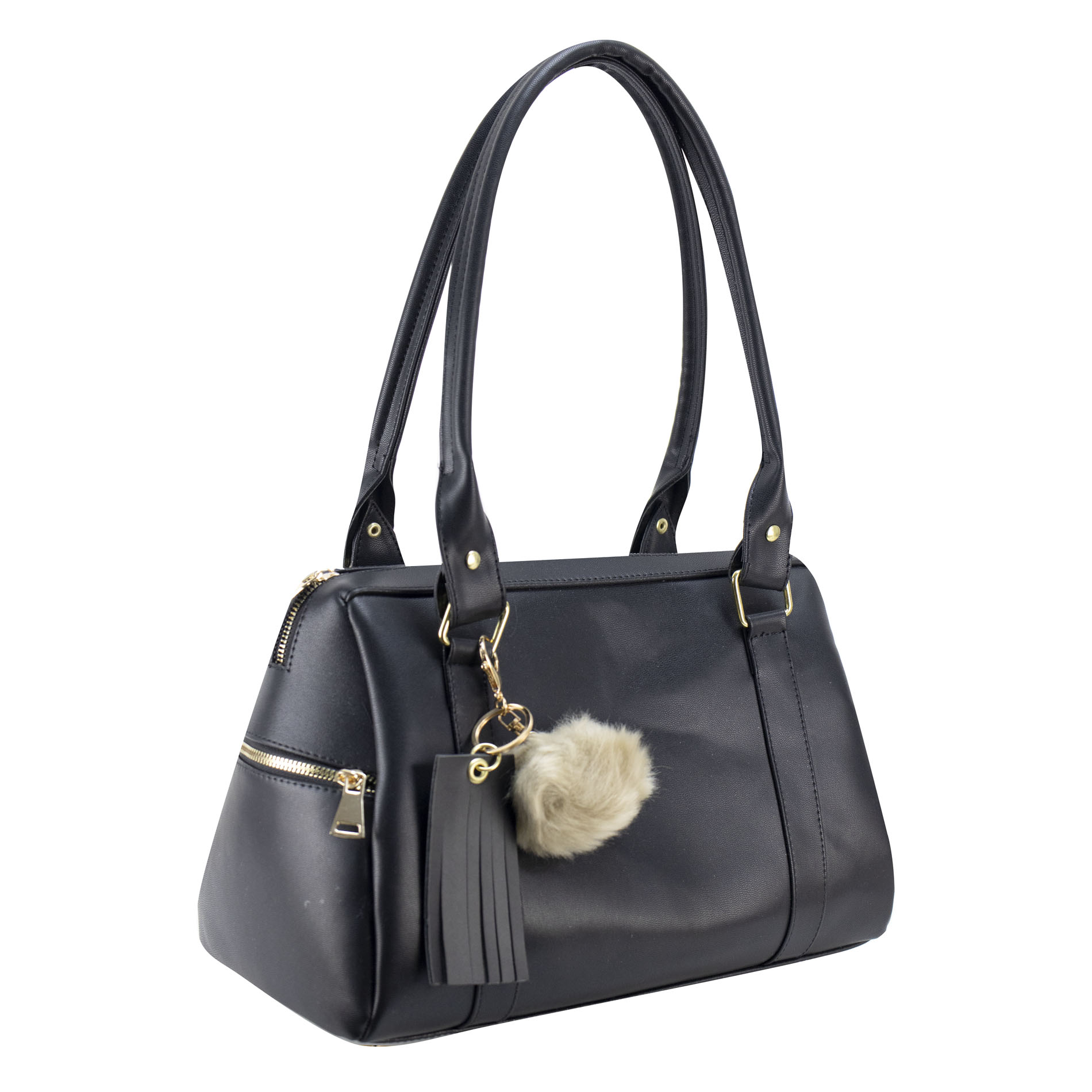 Foto 2 | Bolso Para Dama Negro Cabra Sintetico Roberta Nueva Imagen