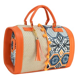 Foto 2 | Bolso Para Dama Naranja Yute Poligono Textil/sintetico Cohetzal Nueva Imagen