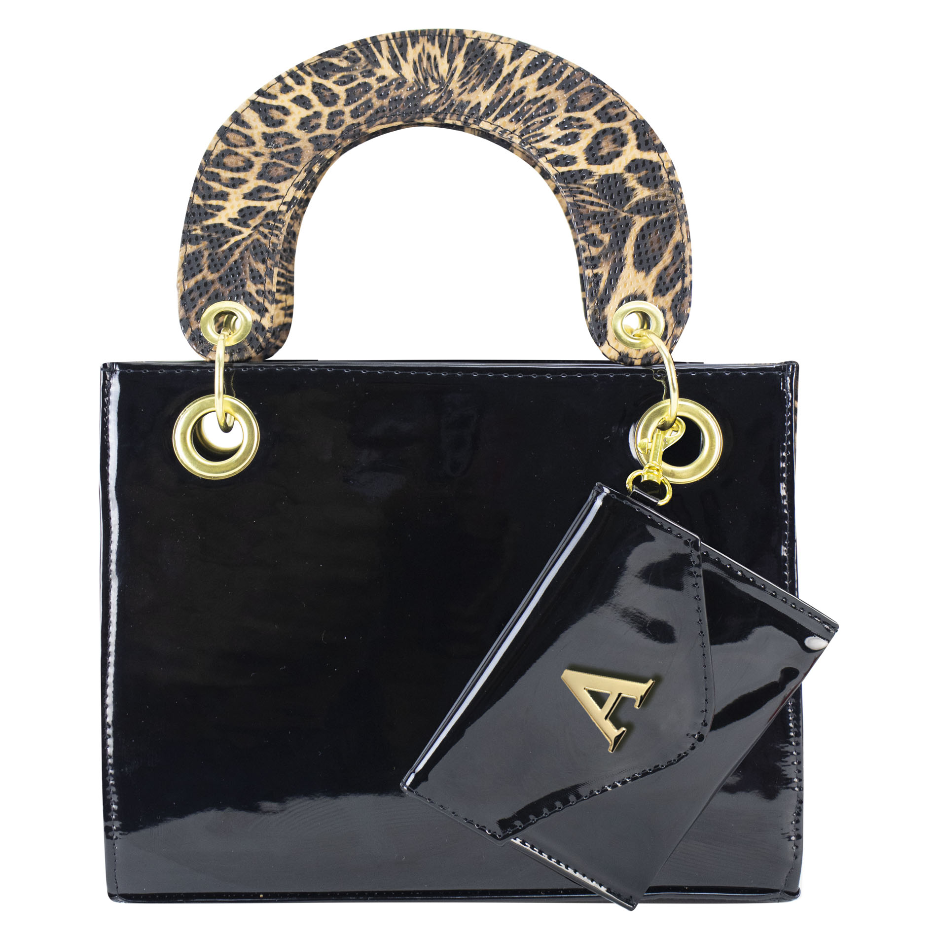 Foto 1 | Bolso Para Dama Negro Charol Chita Café Sintetico Aranza Nueva Imagen