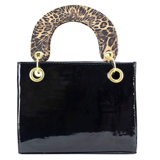 Foto 3 | Bolso Para Dama Negro Charol Chita Café Sintetico Aranza Nueva Imagen