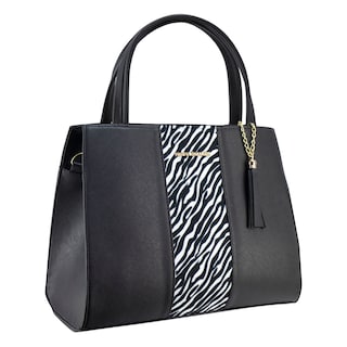 Foto 2 | Bolso Para Dama Negro Cebra Sintetico Irazu Nueva Imagen