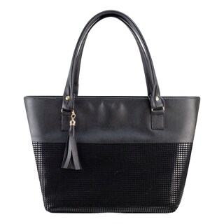 Foto 1 | Bolso Para Dama Negro Cuadri Sintetico Elba Nueva Imagen