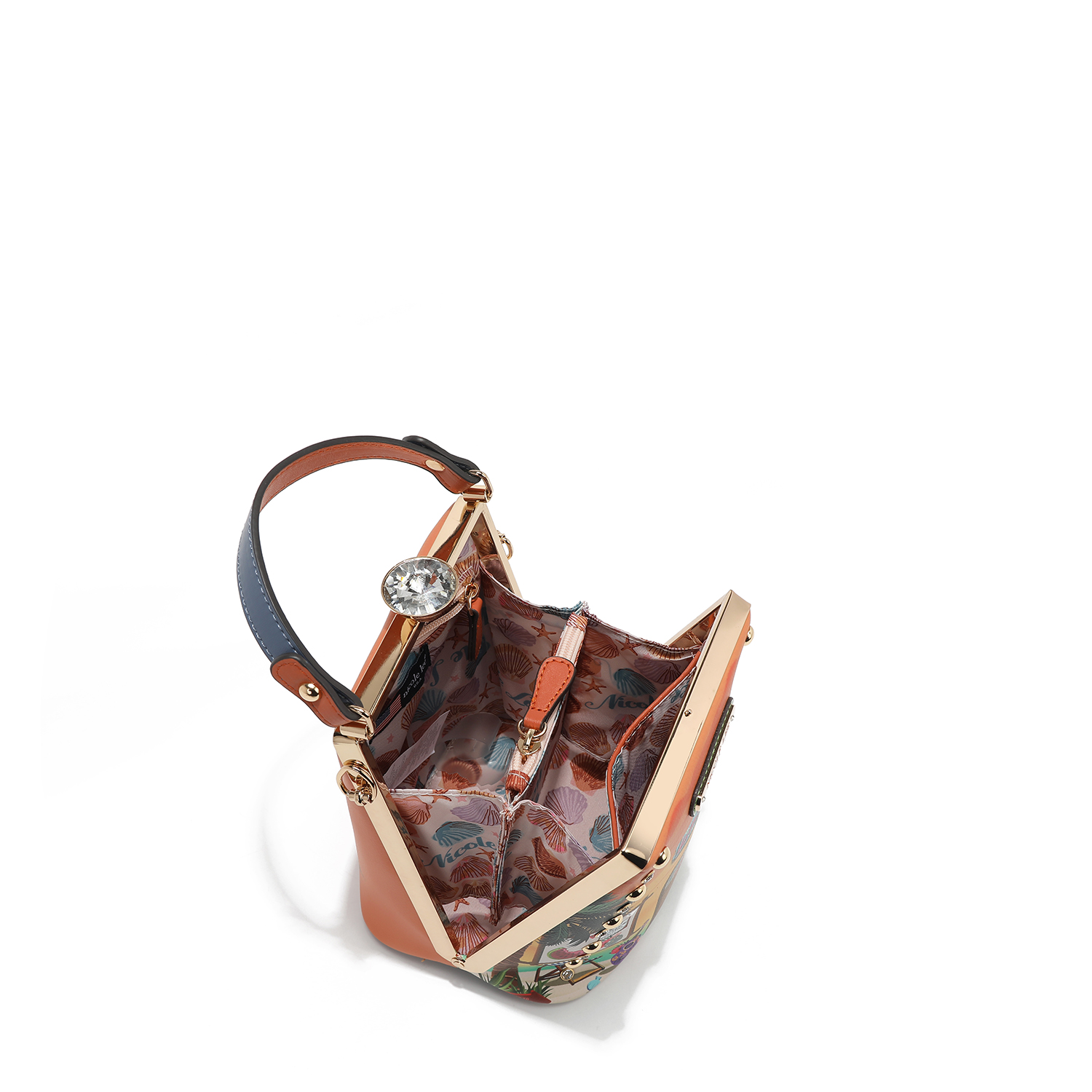 Foto 3 pulgar | Bolsa De Mano Nicole Lee Estampada Sun & Sand