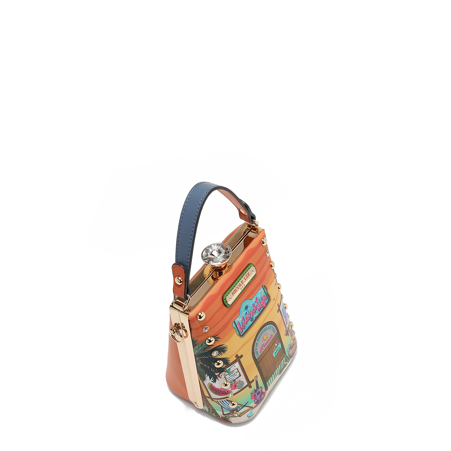 Foto 4 pulgar | Bolsa De Mano Nicole Lee Estampada Sun & Sand