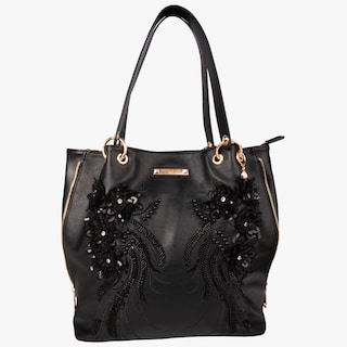Foto 1 | Bolsa Satchel Marca Nicole Lee Con Decoración Y Chaquiras Negro