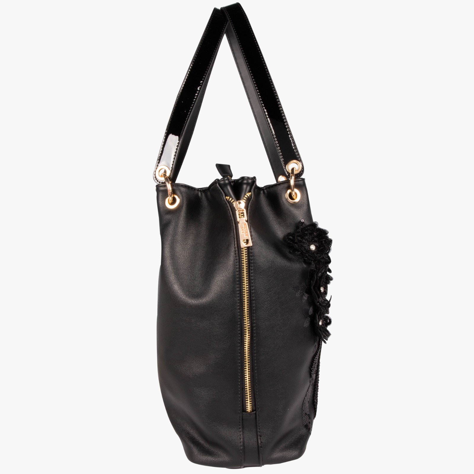 Foto 4 pulgar | Bolsa Satchel Marca Nicole Lee Con Decoración Y Chaquiras Negro
