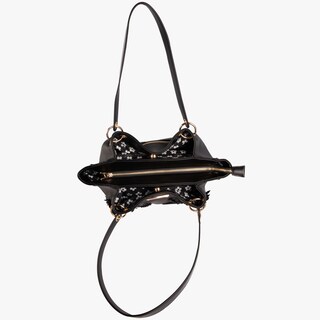 Foto 4 | Bolsa Satchel Marca Nicole Lee Con Decoración Y Chaquiras Negro