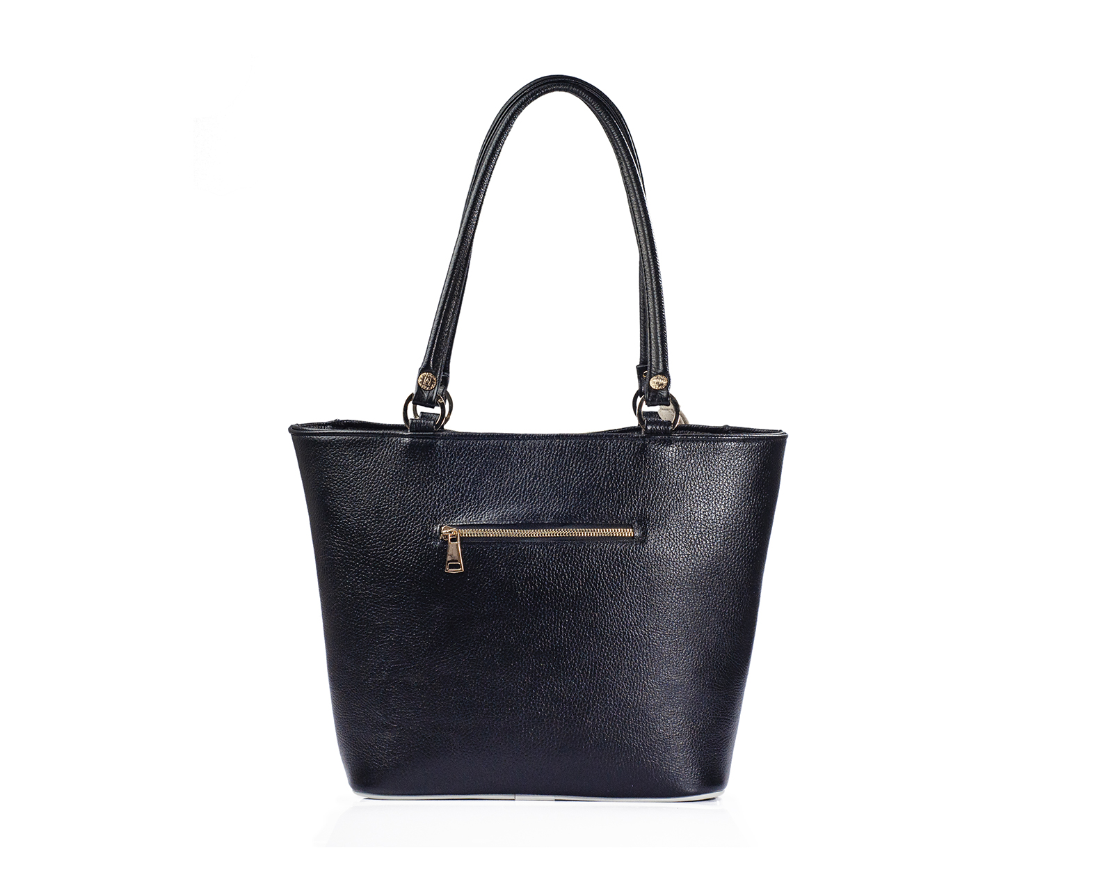 Foto 3 pulgar | Bolso Tote A Ángelozano De Piel Vacuna Con Franjas, Color Negro, Modelo Florentina