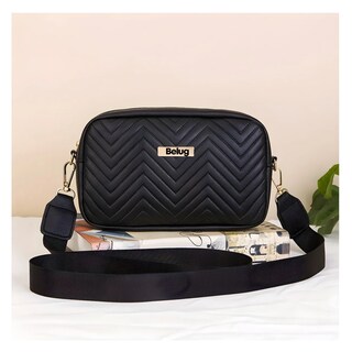 Foto 2 | Bolso De Hombro Casual Con Diseño De Ondas Para Mujer Belug, Negro