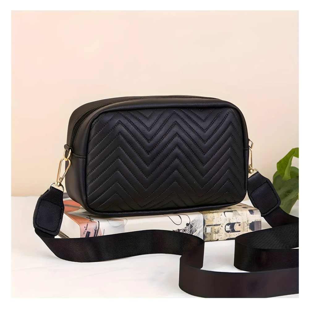 Foto 4 pulgar | Bolso De Hombro Casual Con Diseño De Ondas Para Mujer Belug, Negro