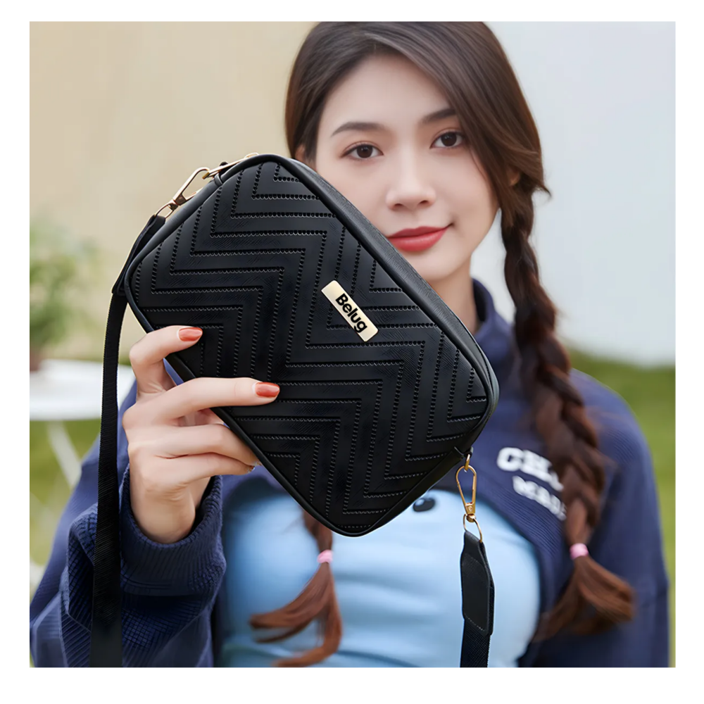 Foto 5 pulgar | Bolso De Hombro Casual Con Diseño De Ondas Para Mujer Belug, Negro