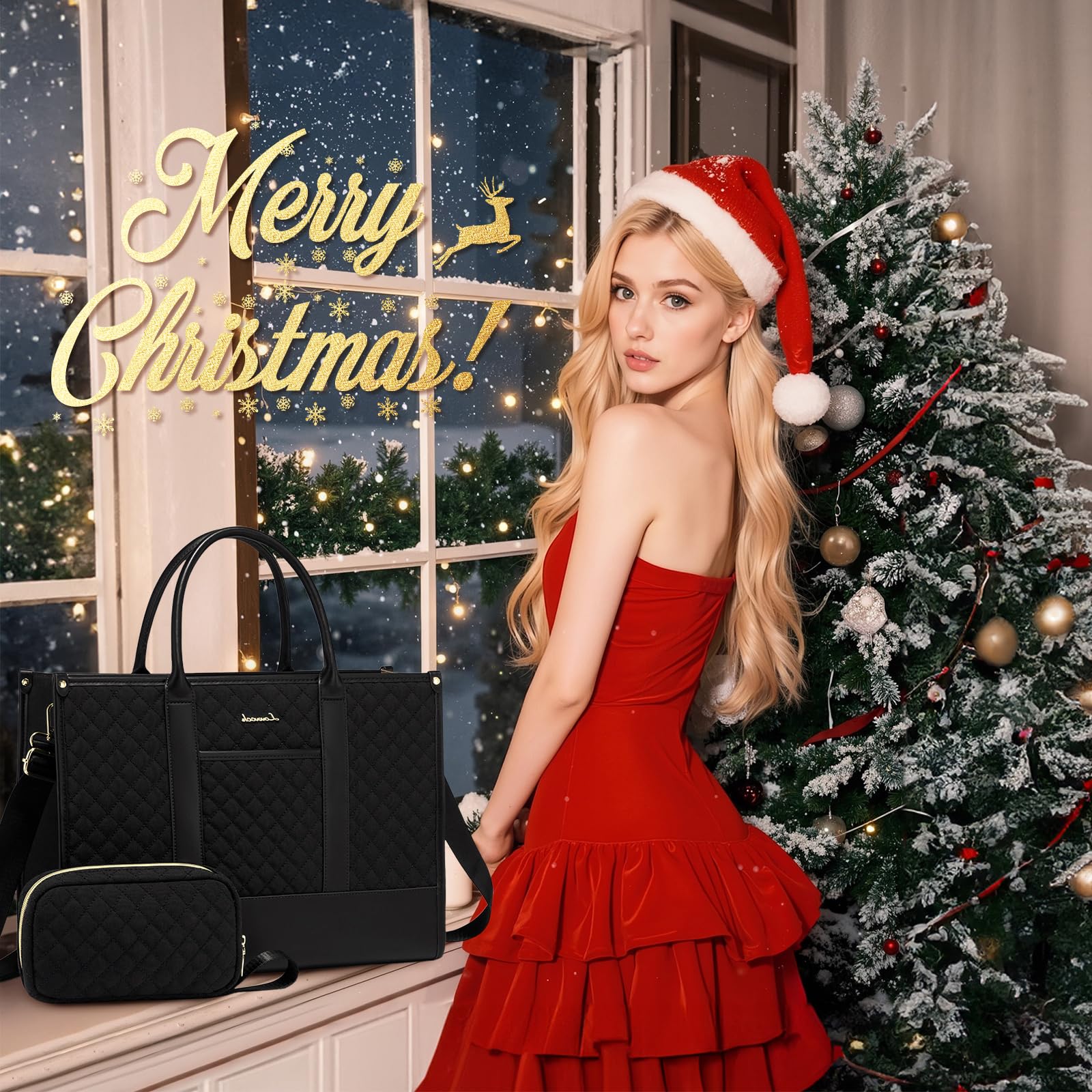 Foto 4 pulgar | Funda Para Portátil Lovevook Impermeable De 17 Pulgadas Para Mujer, Color Negro - Venta Internacional.