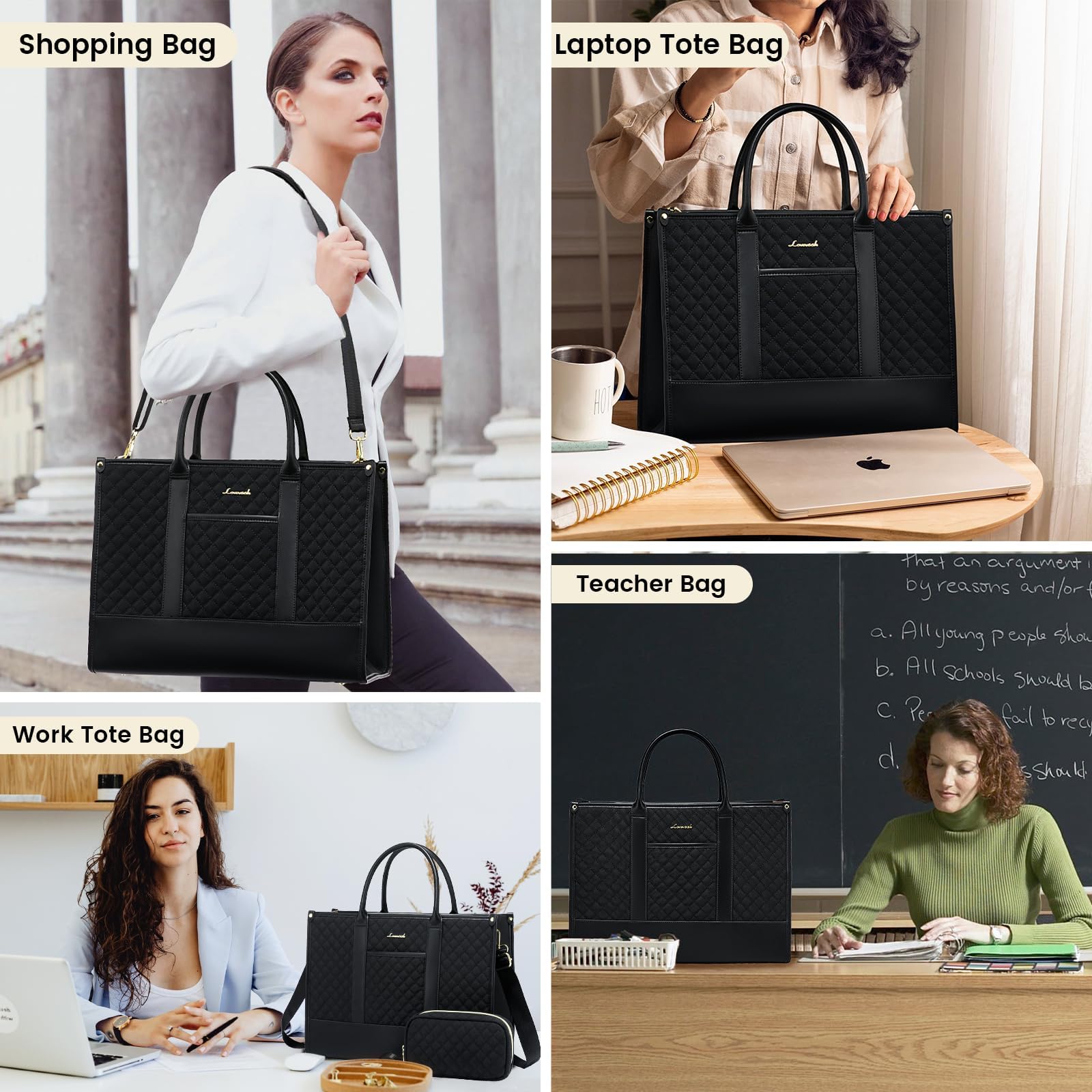 Foto 8 pulgar | Funda Para Portátil Lovevook Impermeable De 17 Pulgadas Para Mujer, Color Negro - Venta Internacional.