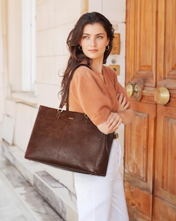 Foto 2 | Bolsa Para Portátil Lovevook, Bolso De Trabajo Vintage De Piel De 15.6 Pulgadas Para Mujer - Venta Internacional.