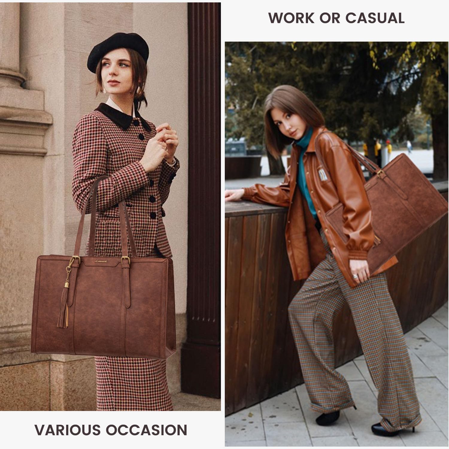 Foto 7 pulgar | Bolsa Para Portátil Lovevook Vintage De Piel De 17.3 Pulgadas Para Mujer - Venta Internacional.