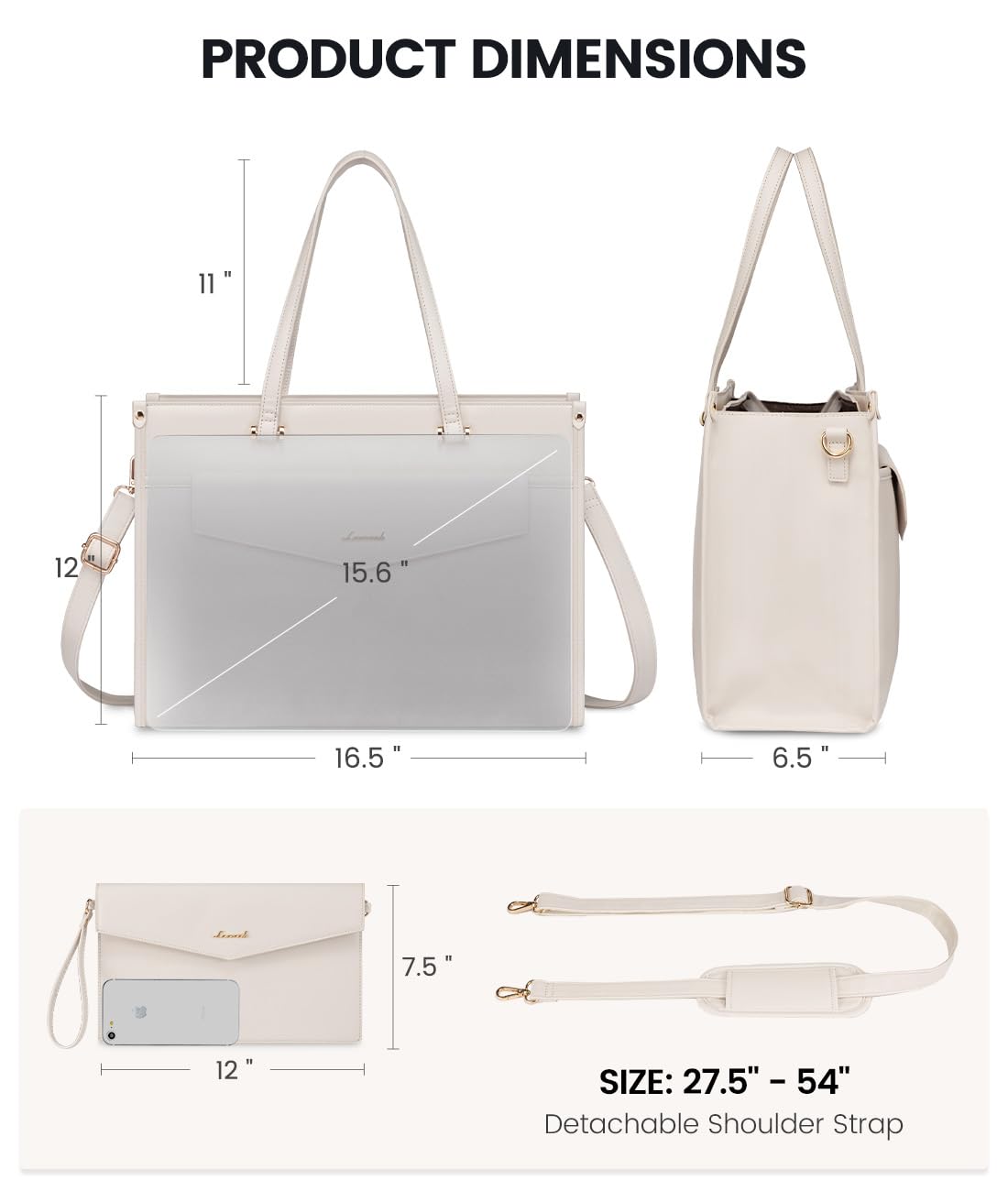Foto 6 pulgar | Bolsa Para Portátil Lovevook De 15.6 Pulgadas Con Embrague Impermeable - Venta Internacional.