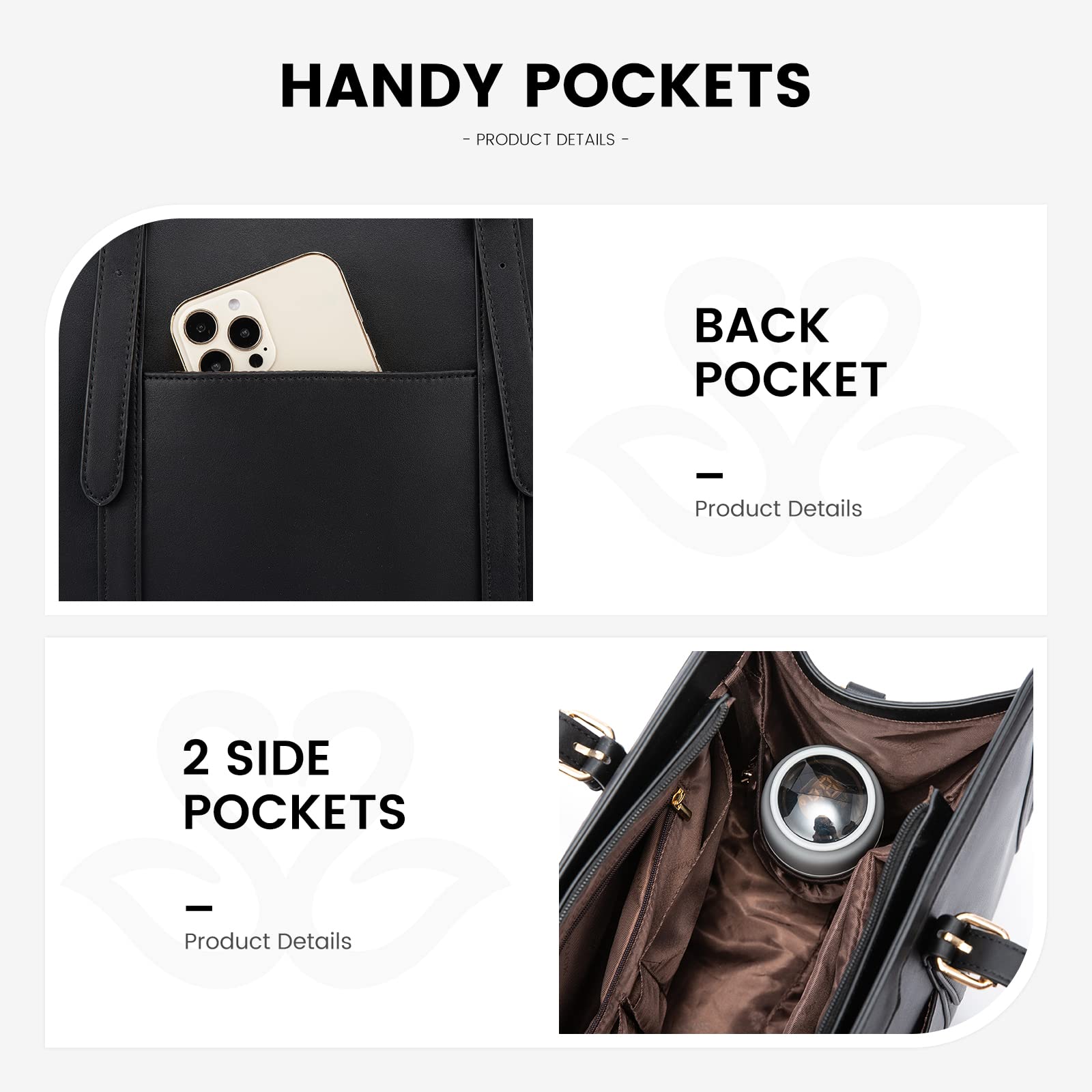 Foto 6 pulgar | Bolsa Para Portátil Lovevook Para Mujer De 17.3 Pulgadas, Piel Sintética Impermeable - Venta Internacional.