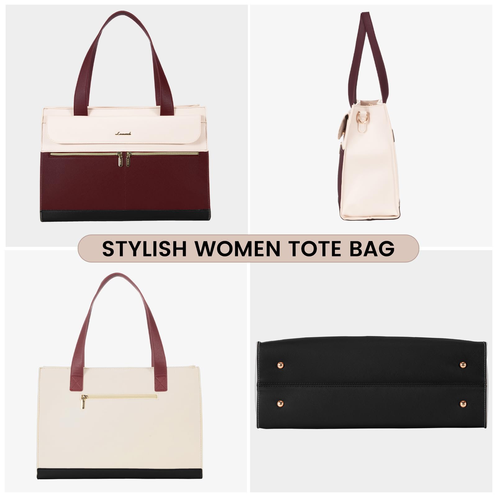 Foto 7 | Bolso Para Portátil Lovevook Professional De Piel De 15,6 Pulgadas, Resistente Al Agua - Venta Internacional.