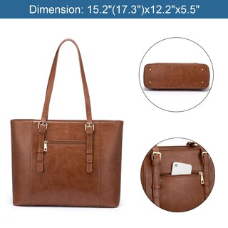 Foto 3 | Bolsa Para Portátil Lovevook De Piel Estructurada Para Mujer 15.6 Pulgadas - Venta Internacional.