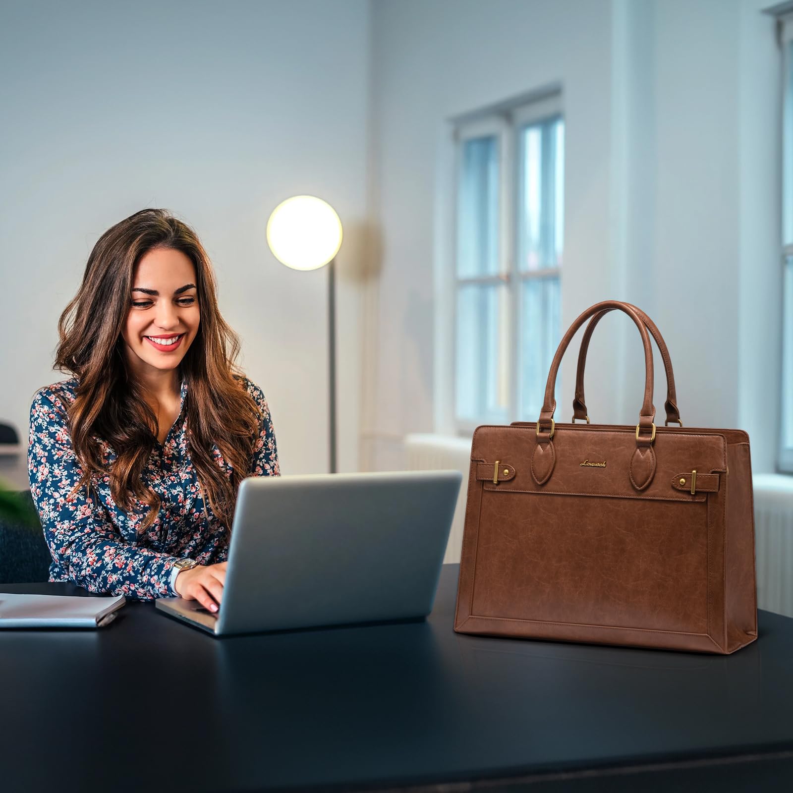 Foto 7 pulgar | Bolsa Para Portátil Lovevook Para Mujer, Bolsa Grande De Piel Sintética De 15.6 Pulgadas, Bolsa De T - Venta Intern