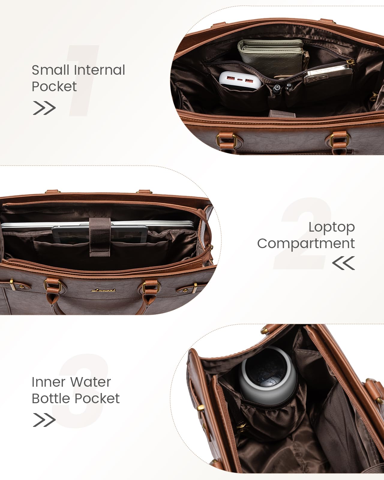 Foto 8 pulgar | Bolsa Para Portátil Lovevook Para Mujer, Bolsa Grande De Piel Sintética De 15.6 Pulgadas, Bolsa De T - Venta Intern