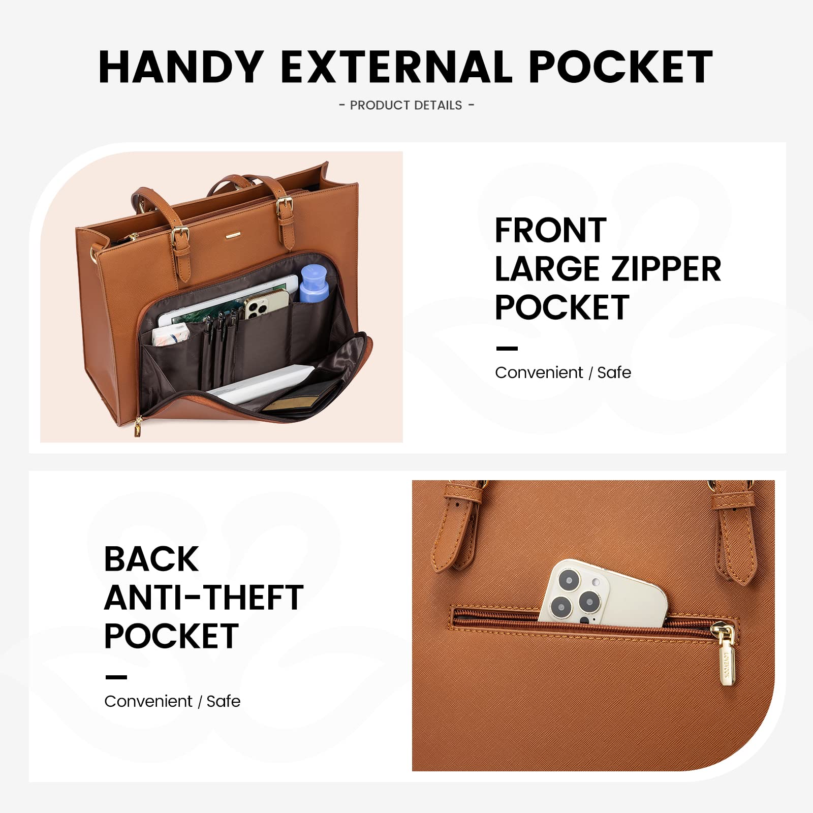 Foto 4 pulgar | Bolsa De Trabajo Impermeable Lovevook Para Portátil De 15.6 Pulgadas Para Mujer - Venta Internacional.