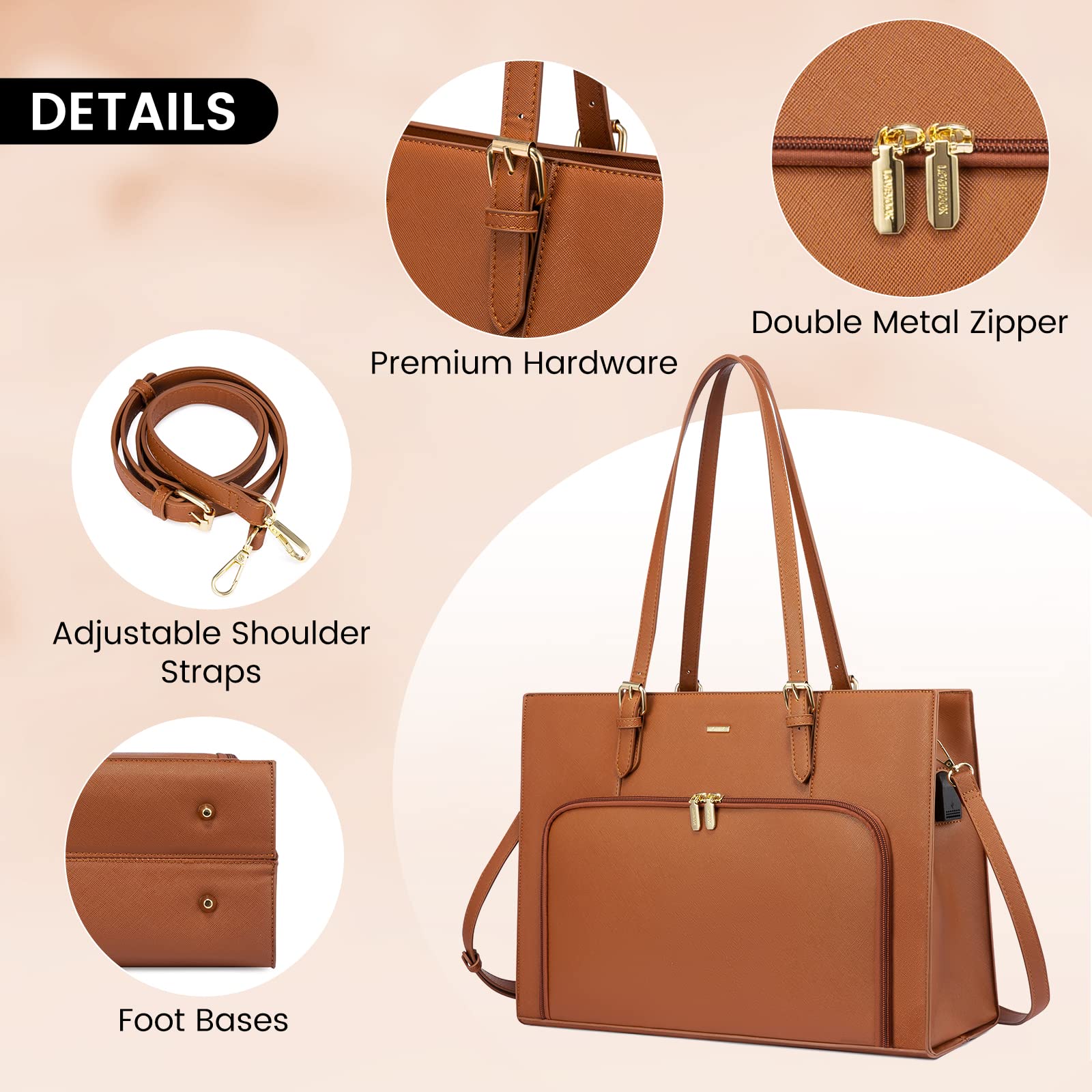 Foto 7 pulgar | Bolsa De Trabajo Impermeable Lovevook Para Portátil De 15.6 Pulgadas Para Mujer - Venta Internacional.