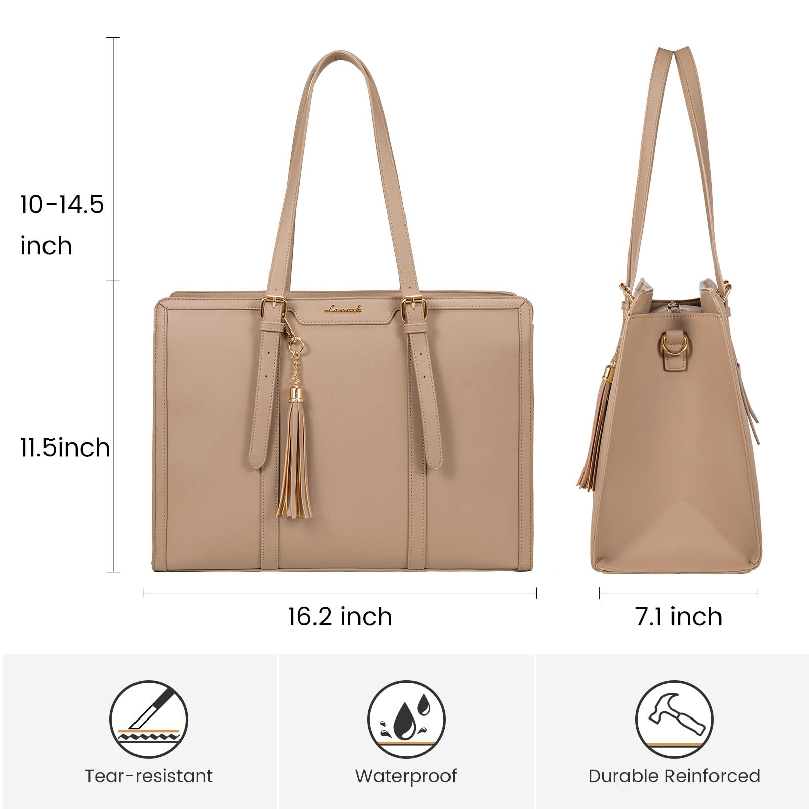 Foto 4 pulgar | Bolsa Para Portátil Lovevook Ligera De Piel Sintética De 15.6 Pulgadas Para Mujer - Venta Internacional.