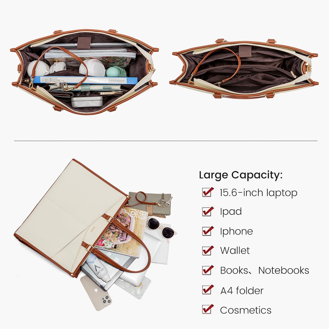 Foto 4 pulgar | Bolsa Para Portátil Lovevook Para Mujer, Bolso De Trabajo Para Portátil De 15,6 Pulgadas, Bolso Casu - Venta Intern
