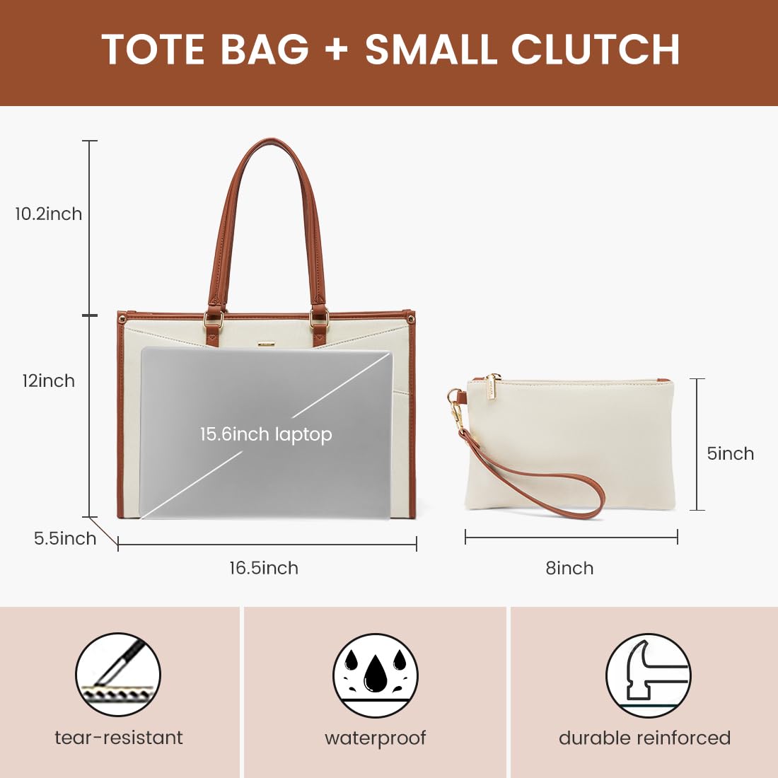 Foto 6 pulgar | Bolsa Para Portátil Lovevook Para Mujer, Bolso De Trabajo Para Portátil De 15,6 Pulgadas, Bolso Casu - Venta Intern