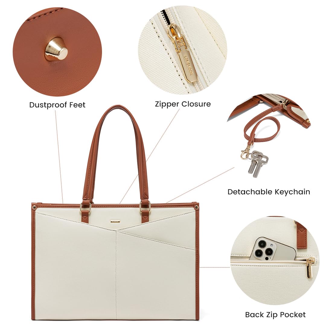 Foto 7 pulgar | Bolsa Para Portátil Lovevook Para Mujer, Bolso De Trabajo Para Portátil De 15,6 Pulgadas, Bolso Casu - Venta Intern