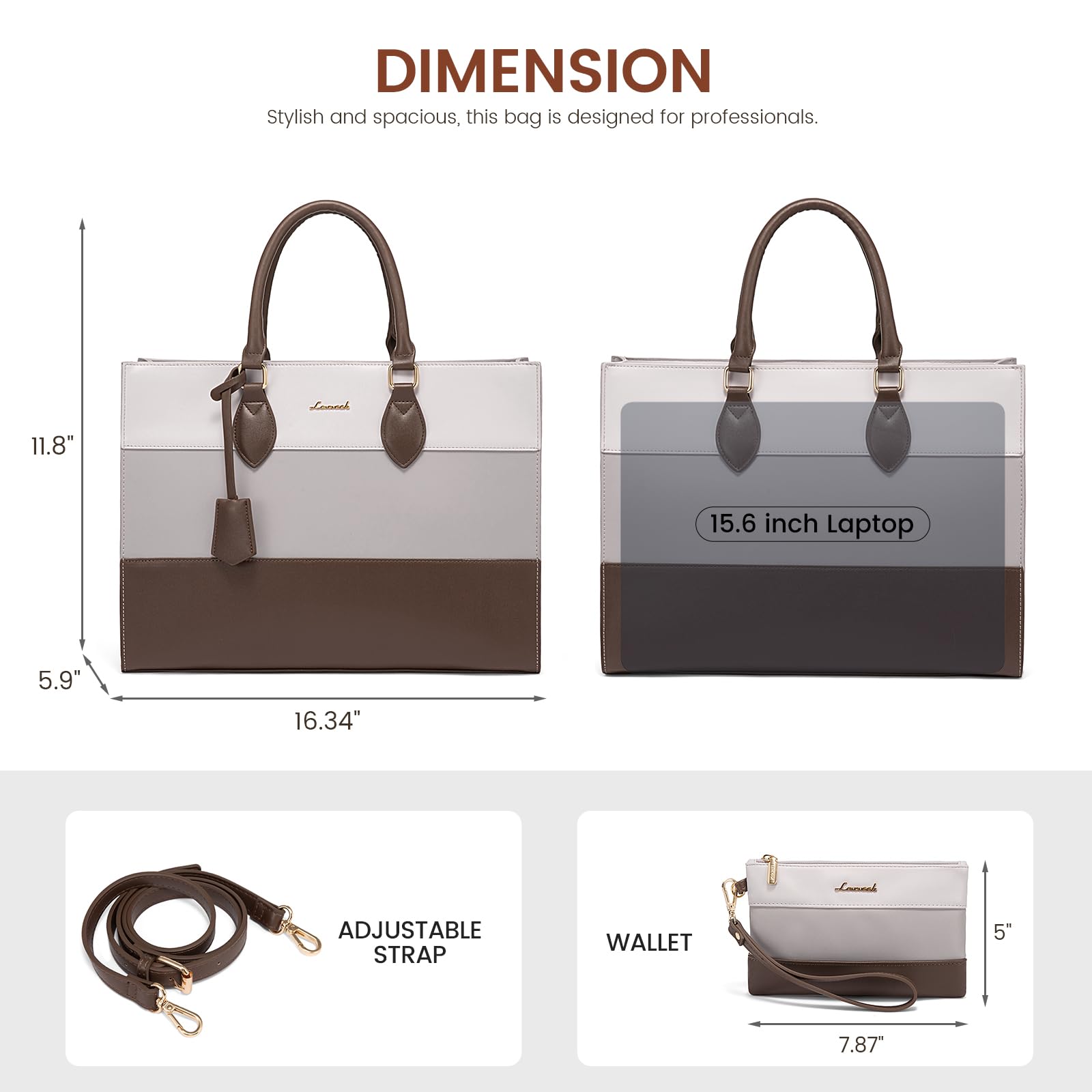 Foto 6 pulgar | Bolso De Mano Para Portátil Lovevook Para Mujer Con Bolso De Mano - Venta Internacional.