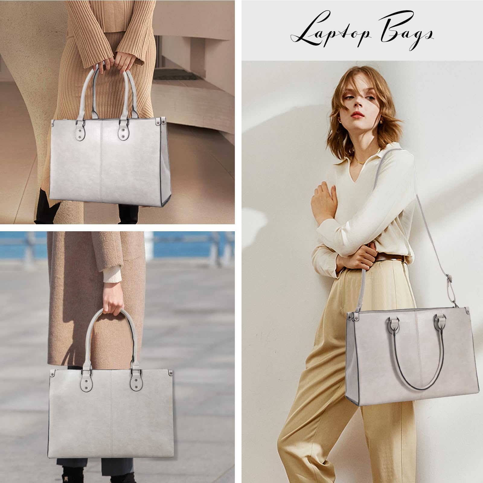 Foto 6 | Bolsa Para Portátil Lovevook Para Mujer, 15.6 Pulgadas, Piel Vintage, Marrón - Venta Internacional.