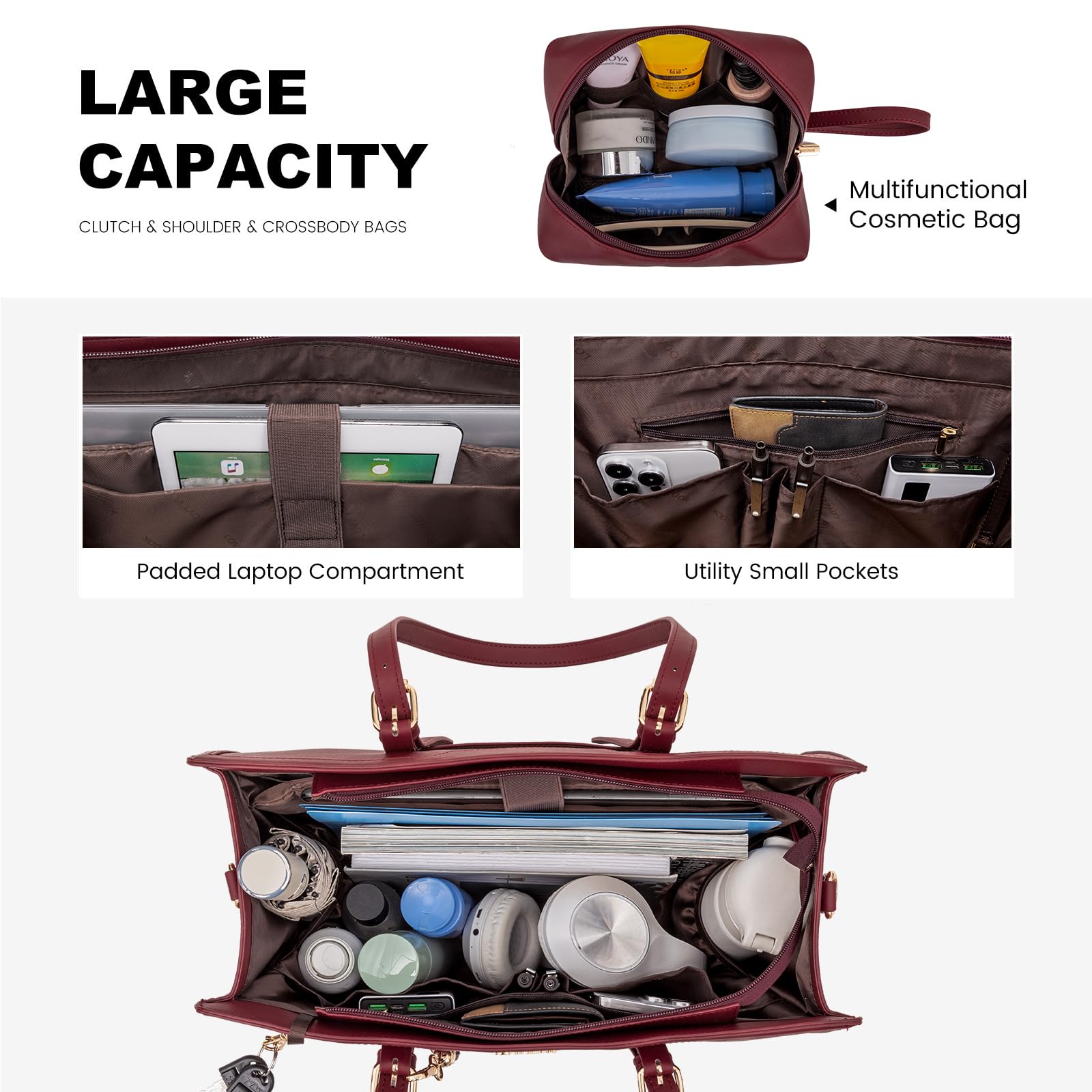 Foto 4 pulgar | Bolso Para Portátil Lovevook Para Mujer De 15.6 Pulgadas Con Bolso De Mano - Venta Internacional.