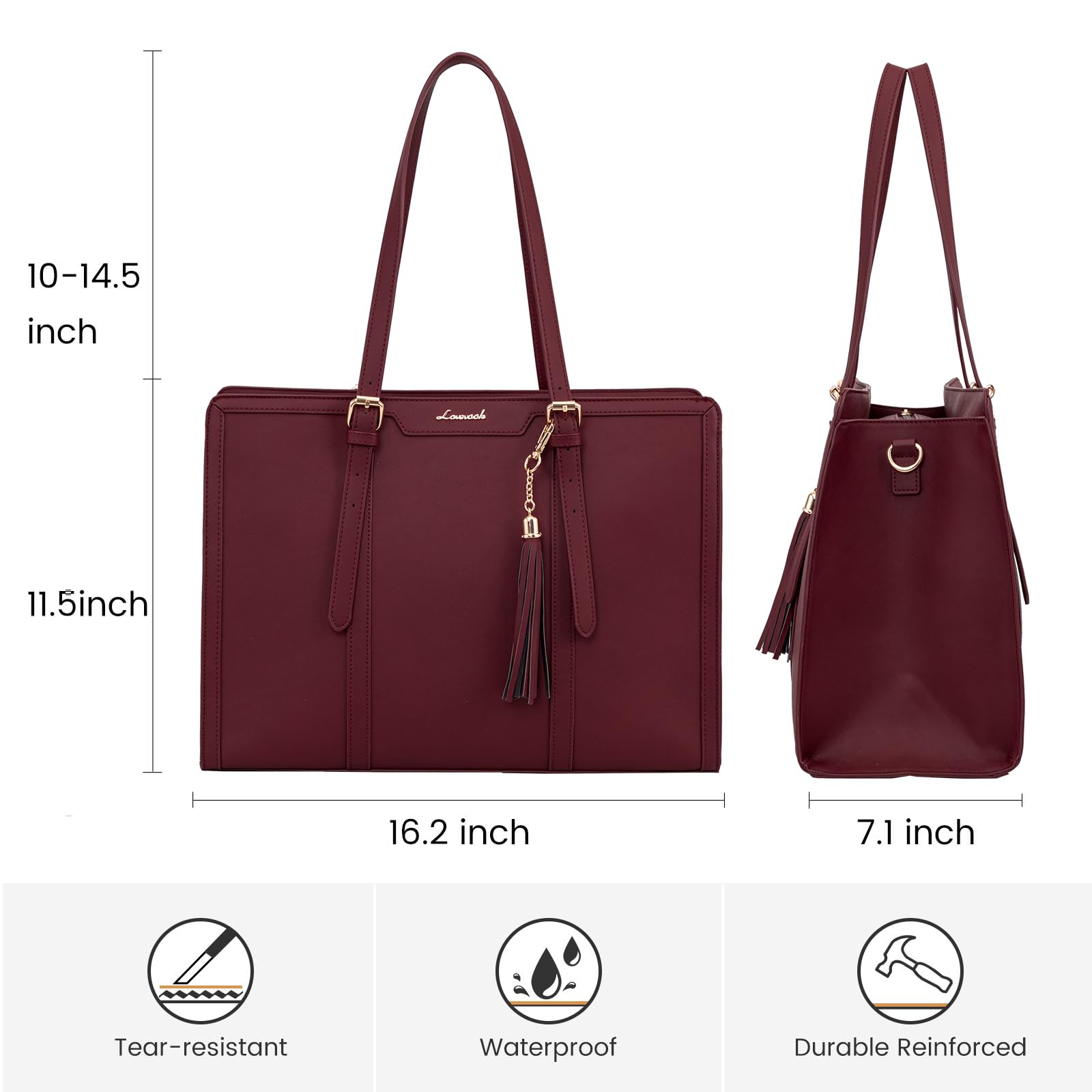 Foto 5 pulgar | Bolso Para Portátil Lovevook Para Mujer De 15.6 Pulgadas Con Bolso De Mano - Venta Internacional.