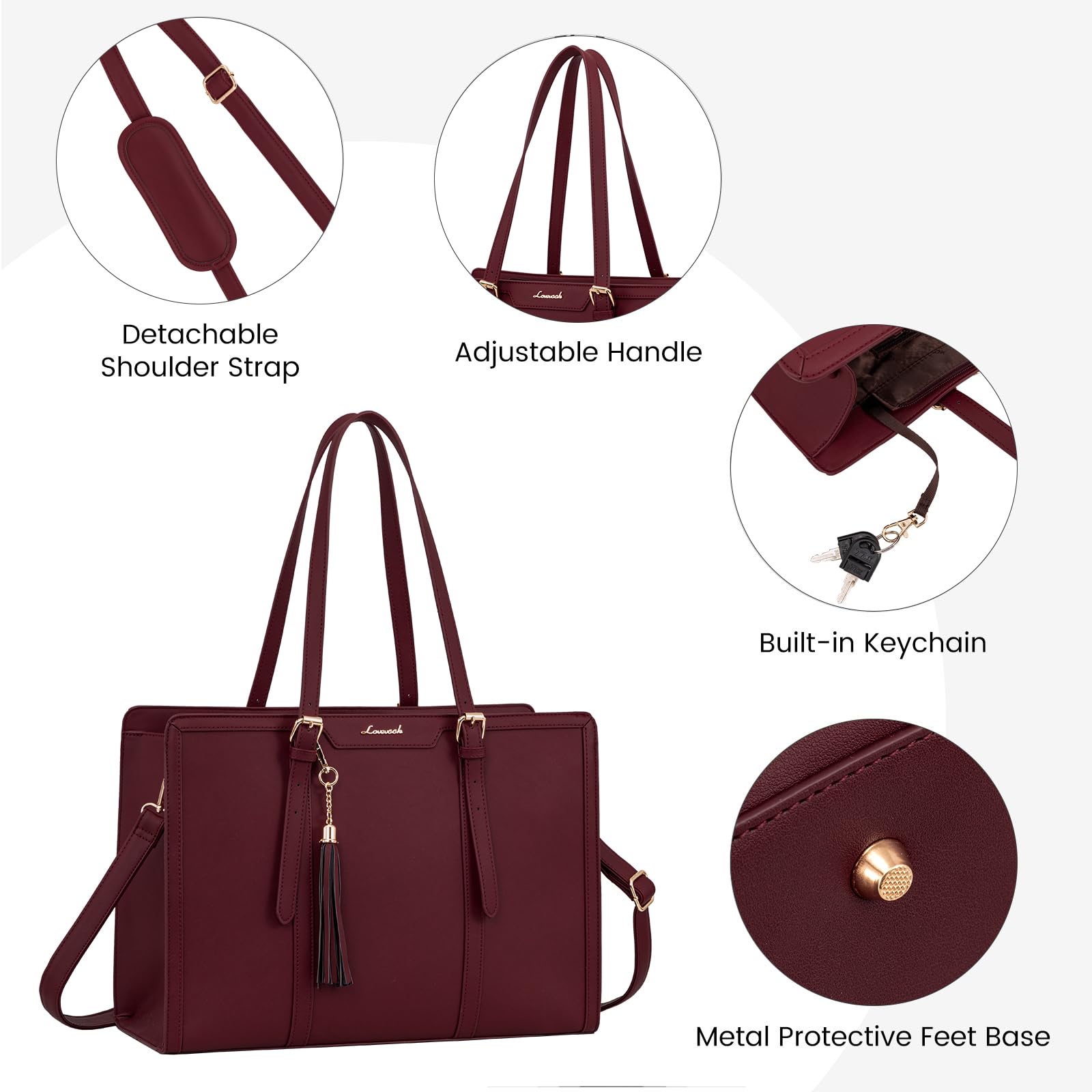 Foto 6 | Bolso Para Portátil Lovevook Para Mujer De 15.6 Pulgadas Con Bolso De Mano - Venta Internacional.