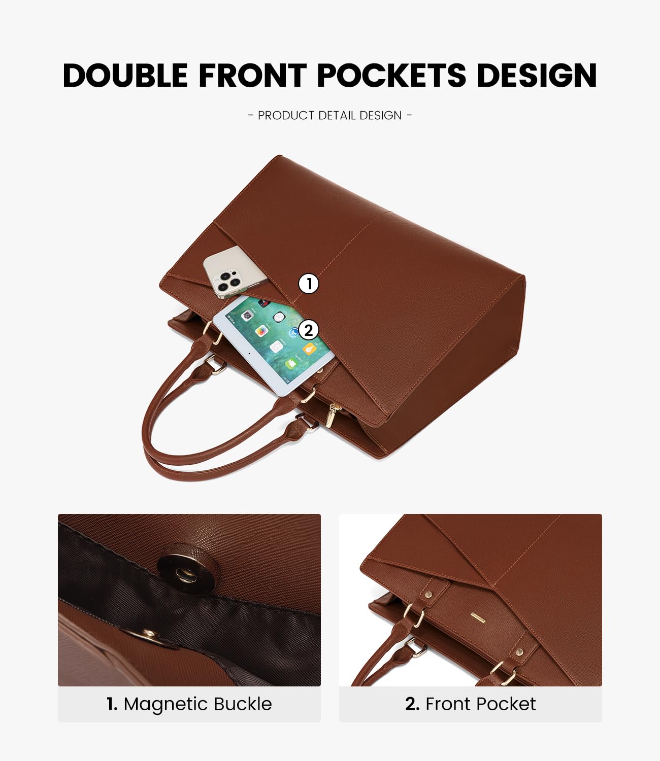 Foto 4 pulgar | Bolsa De Mano Para Portátil Lovevook, Piel, Oficina De Negocios, 15.6 Pulgadas, Ceja - Venta Internacional.