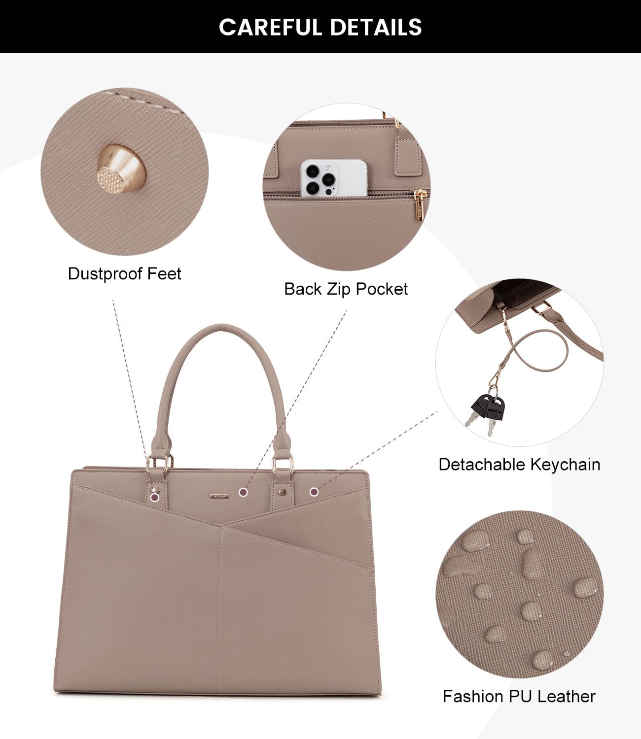 Foto 6 pulgar | Bolsa Lovevook Para Ordenador Portátil Para Mujer, De Piel, Oficina, Oficina, Trabajo, Ordenador, Co - Venta Interna